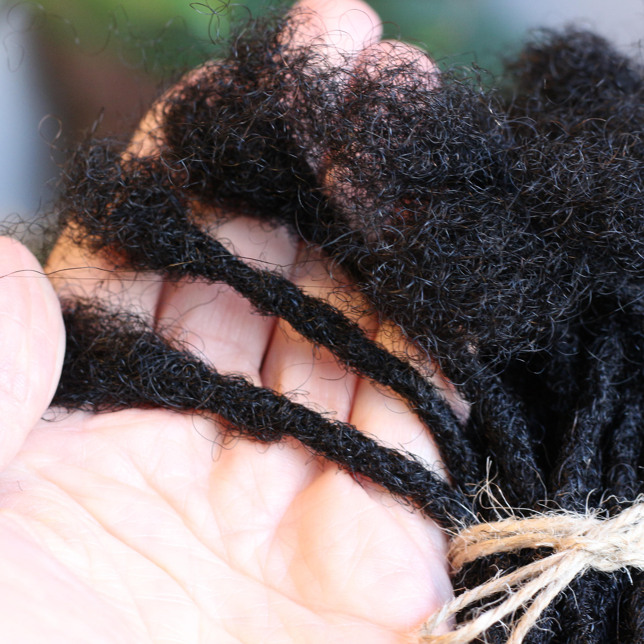 Thin Afro Kinky Dreadlocks - Black - Human Hair Dreadlock Extensions -  Dreadheadshop