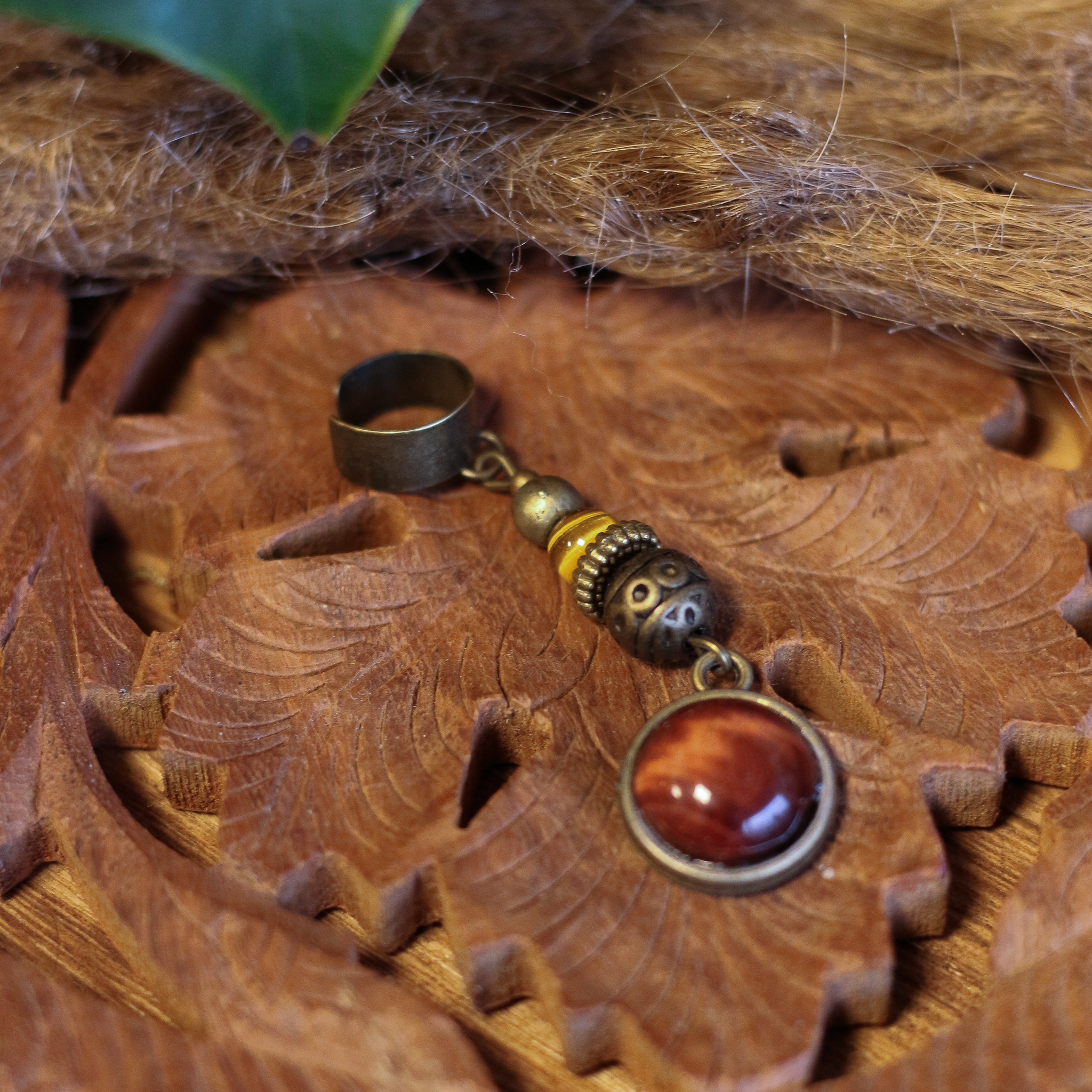 Large Wooden Tiger Bead Set - DREAD BEADS - Dreadheadshop