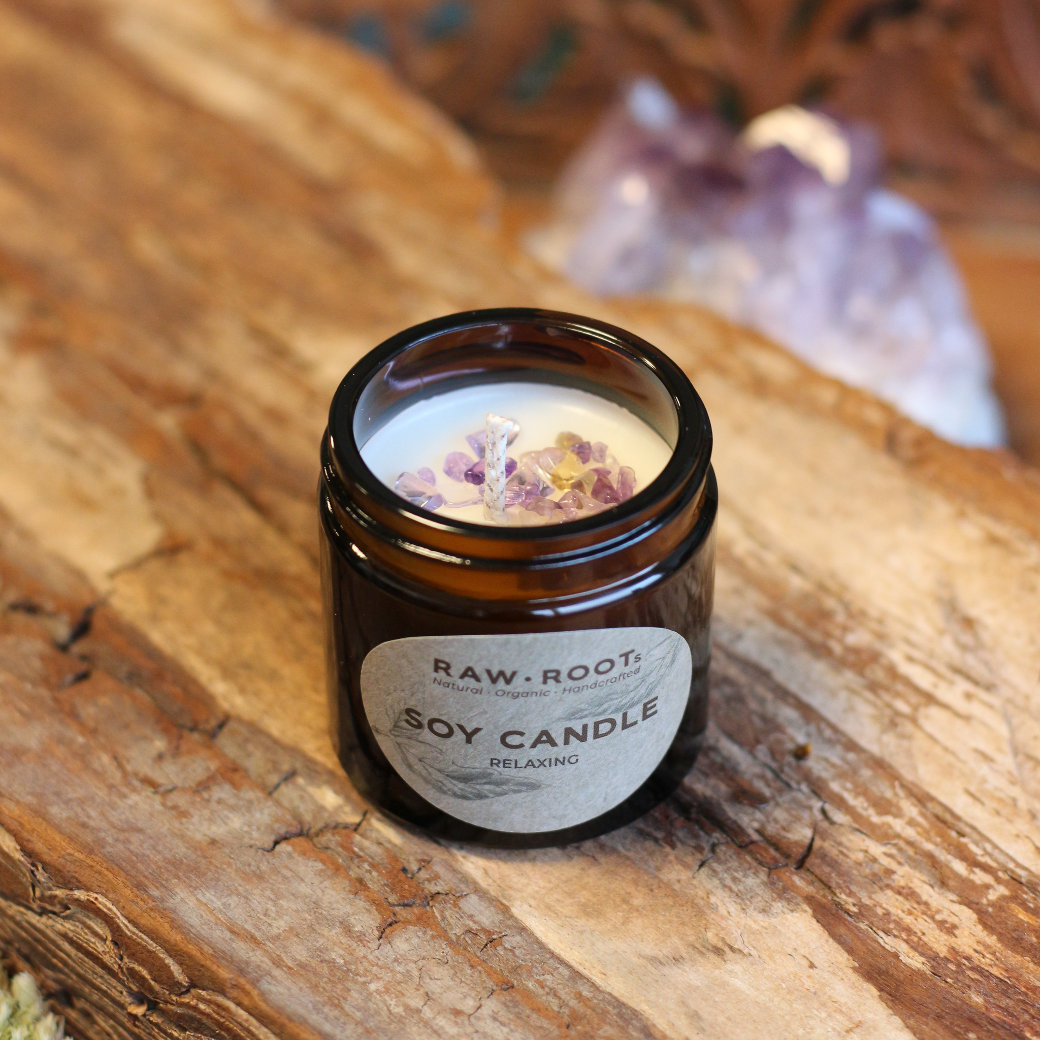 Crystal Soy Candle, Soy Wax Candle