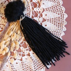 Thin Afro Kinky Dreadlocks - Black - Human Hair Dreadlock Extensions -  Dreadheadshop